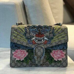 Never Worn Gucci Dionysus Limited Edition Crystal & Snakeskin Bag